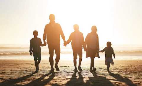 family walking together