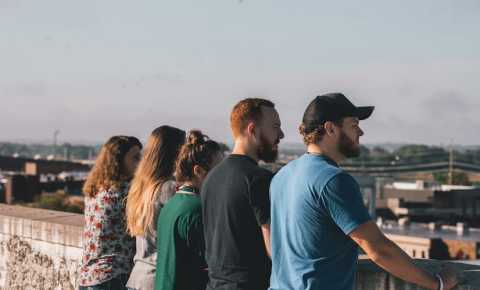 young people impacted by cancer looking into the distance