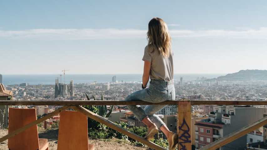 Woman alone on anniversary