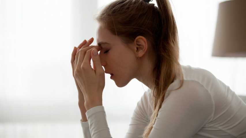 Young Woman coping with news